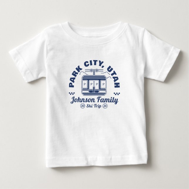 Gruppe für individuelle Familienfreunde Skiausflüg Baby T-shirt (Vorderseite)