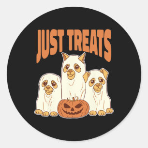 Gruppe Geisterhunde zu Halloween Katze Lover Kind Runder Aufkleber