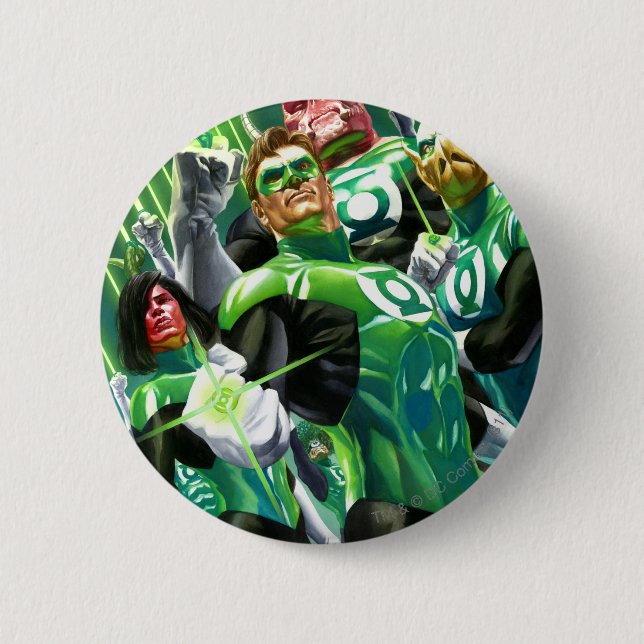 Gruppe grüne Laternen Button (Vorderseite)