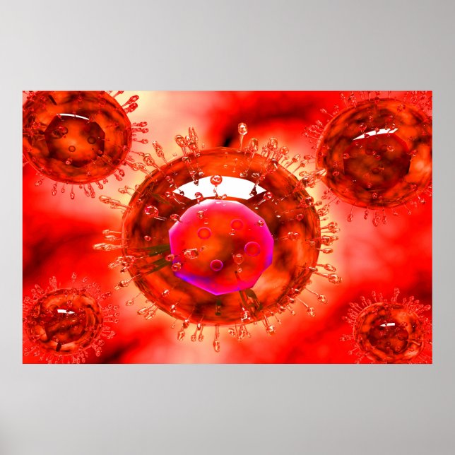 Gruppe H5N1-Virus mit Brillenansicht 1 Poster (Vorne)