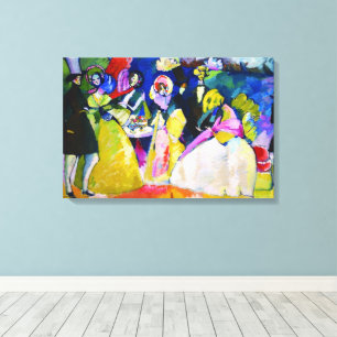 Gruppe in Krinolinen von Wassily Kandinsky Leinwanddruck