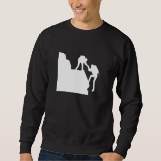 Gruppe Männer Silhouette Klettern Sweatshirt