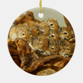 Gruppe mongolischen GerbilsMeriones Unguiculatus Keramikornament