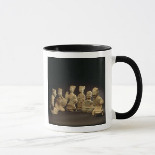 Gruppe Musiker, Tänzer und Bedienstete (terracot Tasse