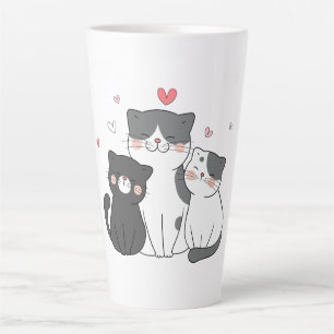Gruppe niedlicher Katzen Katzenliebhaber jetzt Milchtasse
