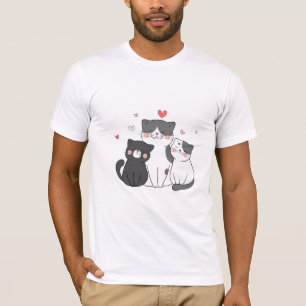 Gruppe niedlicher Katzen   Katzenliebhaber   jetzt T-Shirt
