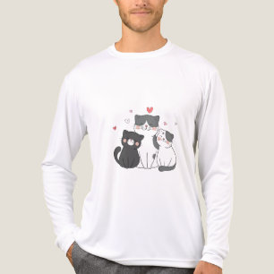 Gruppe niedlicher Katzen Katzenliebhaber jetzt Tri-Blend Shirt