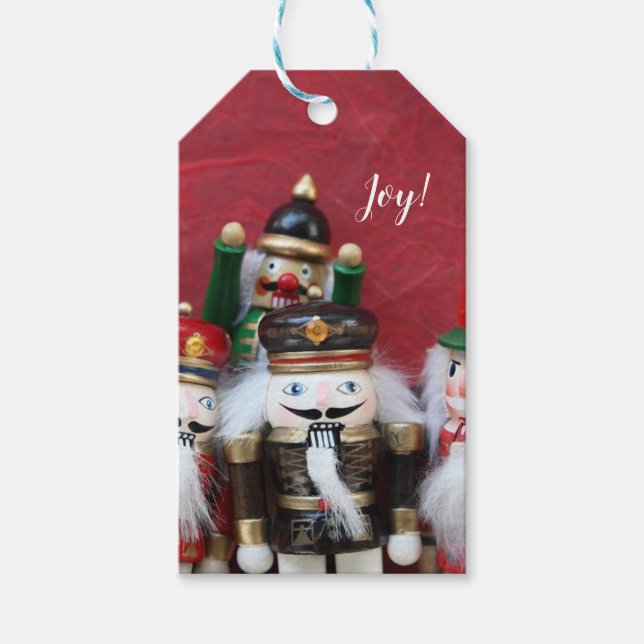 Gruppe "Nutcrackers" in rot Geschenkanhänger (Vorderseite)