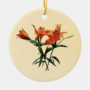Gruppe Orange Lilies Keramik Ornament