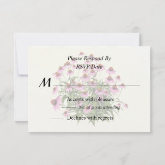 Gruppe rosa Scheinsonnenhüte RSVP Karte