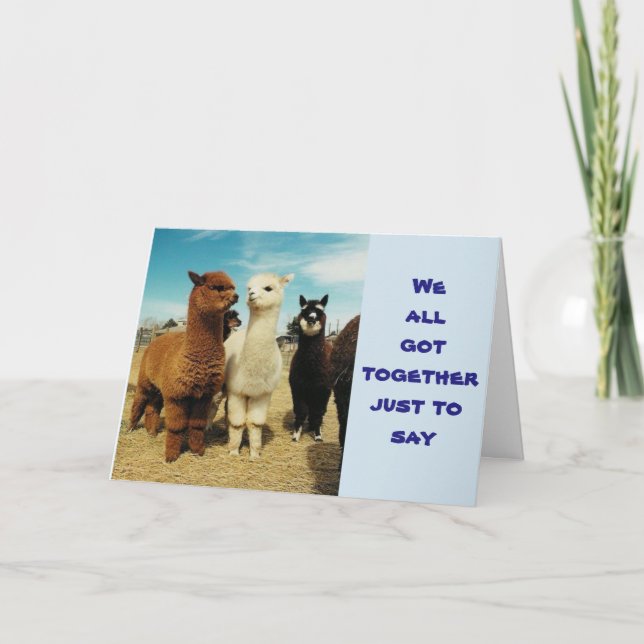 GRUPPE SAGT **HOFFE, DASS IHR GEBURTSTAG FABULOUS  KARTE (Vorderseite)