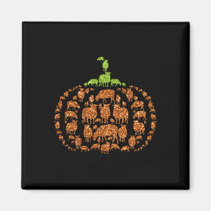 Gruppe Sheeps Pumpkin Niedlich Form Halloween Than Magnet