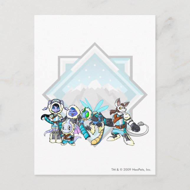 Gruppe Team-Fehlerberge Postkarte (Vorderseite)