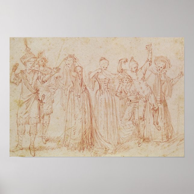 Gruppe tragischer und tragischer Comic Poster (Vorne)