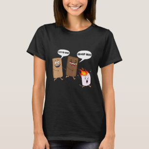 Gruppe Umarmung Smores Schokolade Marshmallow Camp T-Shirt