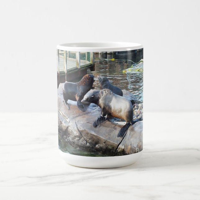 Gruppe von Pelzen Siegeln Kaffeetasse (Mittel)