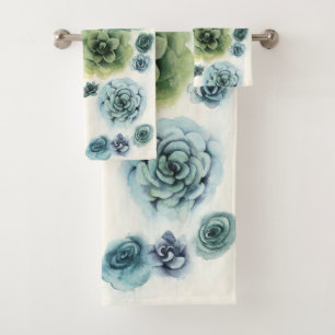 Gruppe von Succulents Badhandtuch Set