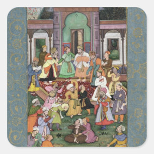 Gruppe Whirling Derwische, vom großen Clive Quadratischer Aufkleber