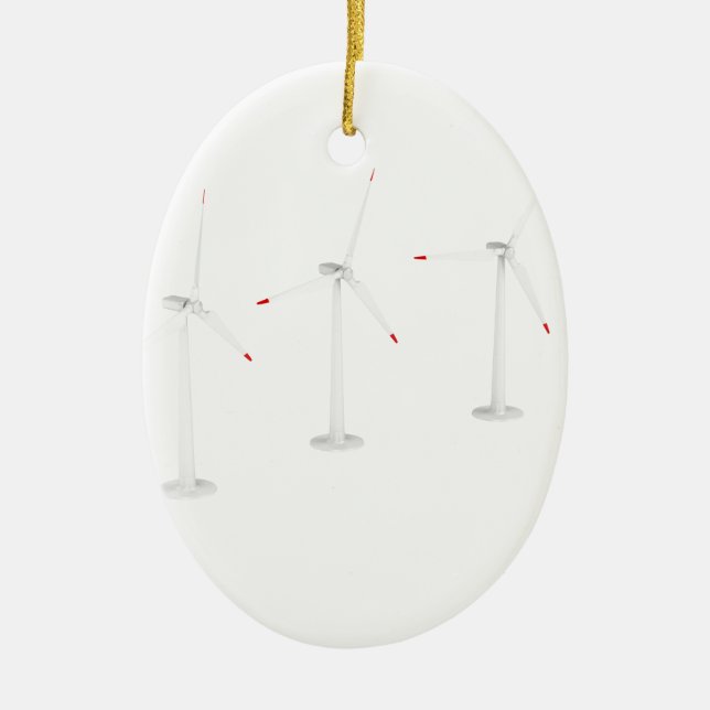 Gruppe Windkraftanlagen Keramik Ornament (Vorne)