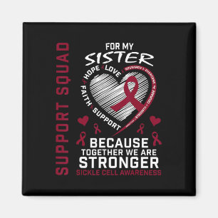 Gruppe zur Unterstützung der Schwester des Shirts Magnet