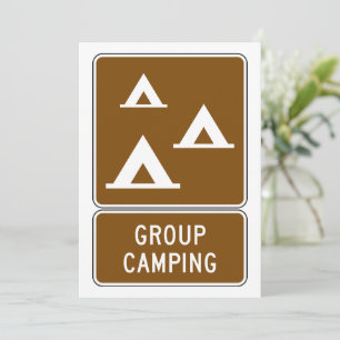 Gruppen-Camping-Schild Einladung