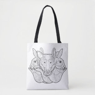 Gruppen-Tiergekritzel 2 Tasche