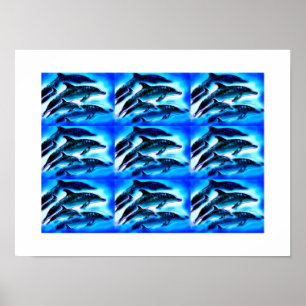 Gruppen von Delfinen Poster
