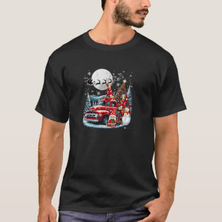 Gruppen-Weihnachts-Gnom-Schneemann-Santa-Whippets T-Shirt