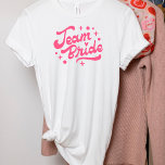 Gruppenbrille Rosa Buchstaben T - Shirt<br><div class="desc">Gruppe T Shirts für Sie Junggeselinnen-Abschied, das Design, mit der Meldung "Team Bride " in rosa Schrift. Ein Muss für die Freunde des Bachelorette.</div>