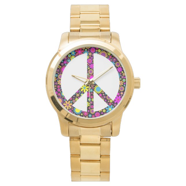 GRUPPENFLORALFRIEDENSSIGNAL ARMBANDUHR (Vorderseite)