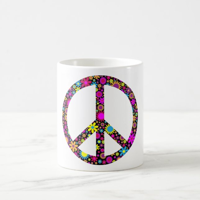 GRUPPENFLORALFRIEDENSSIGNAL KAFFEETASSE (Mittel)