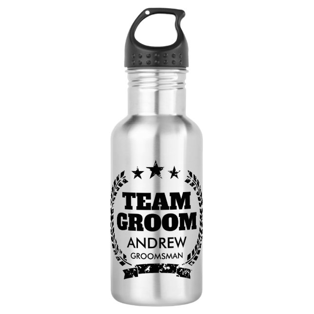 Gruppengrössen-Bachelor-Party-Geschenk für Trauzeu Edelstahlflasche (Vorderseite)