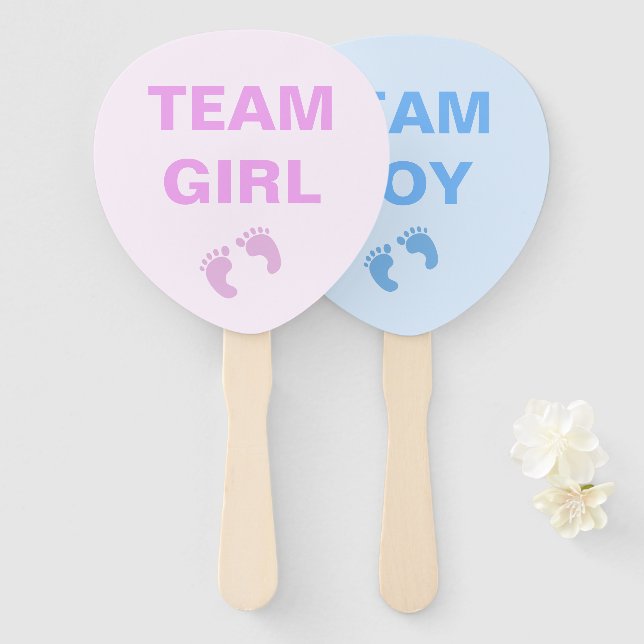 Gruppenjunge oder Team Girl Gender Revewer Dusche Fächer (Vorne und Hinten)