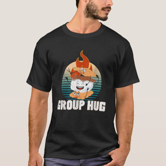 Gruppenumarmung - Gruppenumarmung für Camping T-Shirt (Vorderseite)