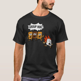 Gruppenumarmung Marshmallow Lustiges Lagerfeuer Sm T-Shirt