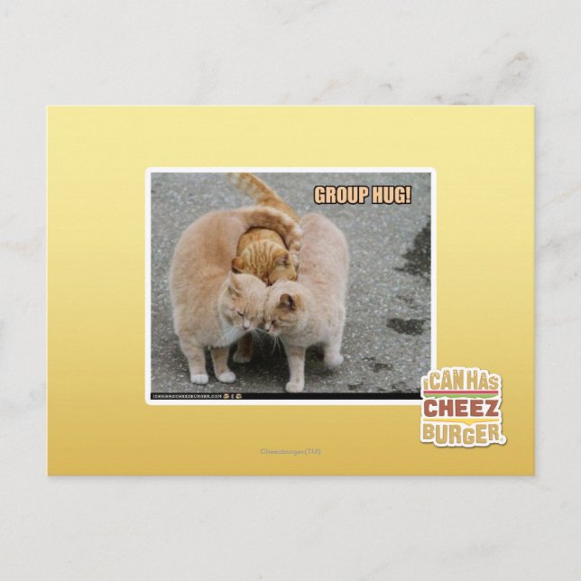 Gruppenumarmung Postkarte (Vorderseite)