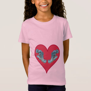Gruppenzwillinge in einem roten Herzen - Illustrat T-Shirt