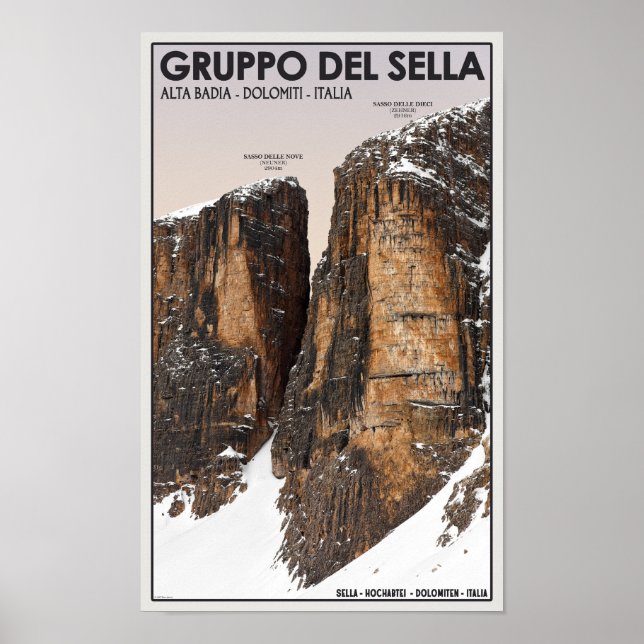 Gruppo del Sella - Nove und Dieci Poster (Vorne)