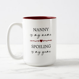 Gruscha ist mein Name Spoiling ist mein Spiel Foto Zweifarbige Tasse