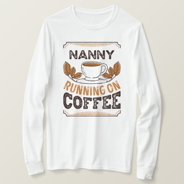 Gruscha läuft auf Coffee Caffeine Geschenk T-Shirt (Design vorne)