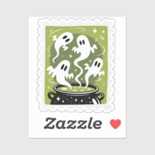 Grusel-Bräu-Geister Halloween-Poststempel Aufkleber