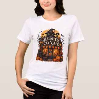 Grusel-Cat-Cafe Schwarze Katze Halloween Spukig Vi Tri-Blend Shirt