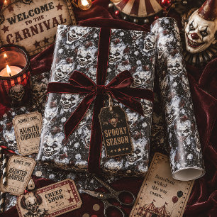 Grusel-Clown-Horror-Halloween Geschenkpapier