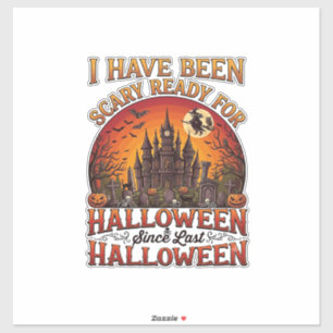 Grusel Fertig Halloween Verzaubertes Schloss Hexe Aufkleber