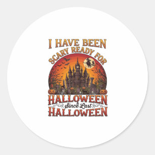 Grusel Fertig Halloween Verzaubertes Schloss Hexe  Runder Aufkleber