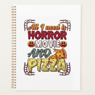 Grusel-Film-Pizza-Halloween-Kürbis-Totenkopf-Schei Planer