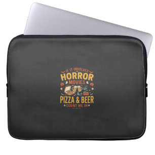 Grusel-Filme Pizza Bier Halloween Design_1 Laptopschutzhülle