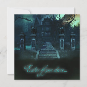 Grusel-Halloween-Einladungen zum Spukhaus Einladung