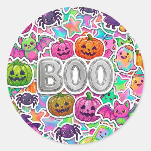 Grusel-Halloween für Kinder Runder Aufkleber