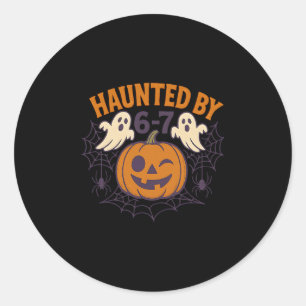 Grusel Halloween Grusel 67 Nummer 67 Sechs Sieben  Runder Aufkleber